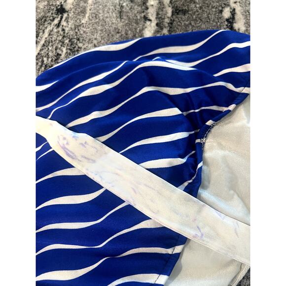 Vintage E Stewart blue and white striped swimsuit - Picture 5 of 11